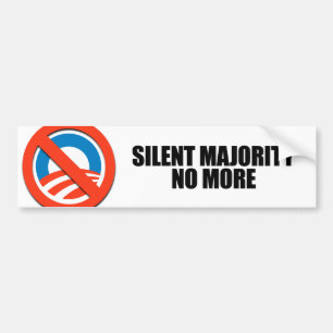 AUTOCOLLANT DE VOITURE MAJORITÉ SILENCIEUSE PAS PLUS