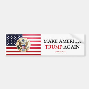 AUTOCOLLANT DE VOITURE MAKE AMERICA TRUMP AGAIN