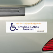 Autocollant De Voiture Maladie invisible de fauteuil roulant (En voiture)