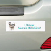 Autocollant De Voiture Malamute d'Alaska (En voiture)