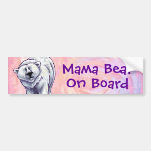 Autocollant De Voiture Mama Bear Polar Bear Bumper Sticker