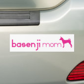 Autocollant De Voiture Maman de Basenji (En voiture)