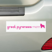 Autocollant De Voiture Maman de Grands Pyrénées (En voiture)