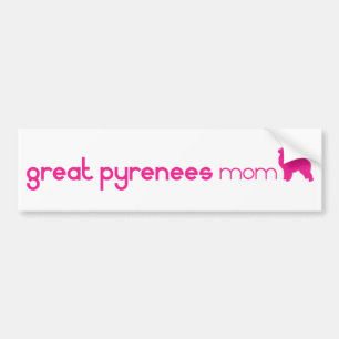 Autocollant De Voiture Maman de Grands Pyrénées