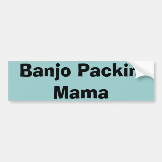 Autocollant De Voiture Maman de Packin de banjo (Devant)