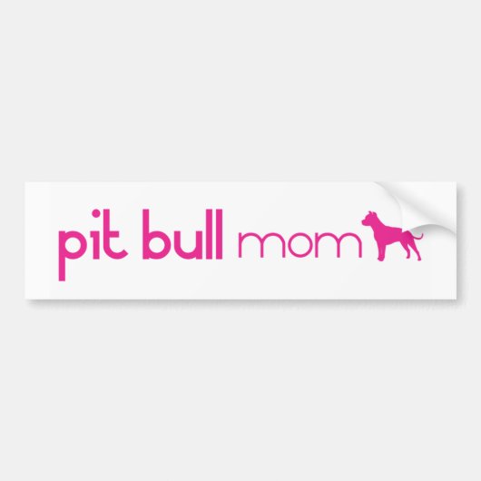 Autocollant De Voiture Maman de pitbull (Devant)