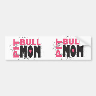 Autocollant De Voiture Maman de pitbull