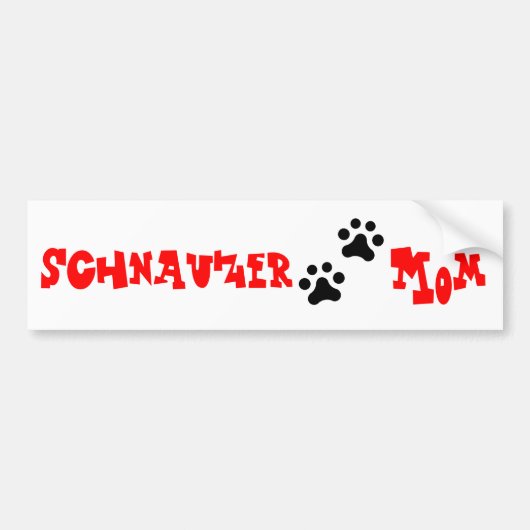 Autocollant De Voiture Maman de Schnauzer (Devant)
