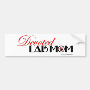 Autocollant De Voiture Maman dévouée de labrador retriever