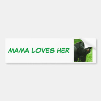 AUTOCOLLANT DE VOITURE MAMAN LOVES HER PUGS