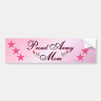 Autocollant De Voiture Maman rose et fière d'armée