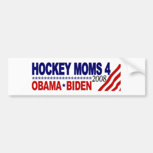 Autocollant De Voiture Mamans d'hockey pour Obama Biden