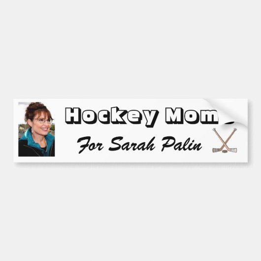 Autocollant De Voiture Mamans d'hockey pour Sarah Palin ! (Devant)