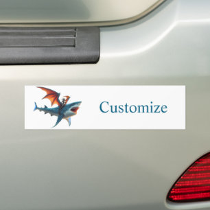 Autocollant De Voiture Man-Bat équitation Scary Shark Thunder_Cove