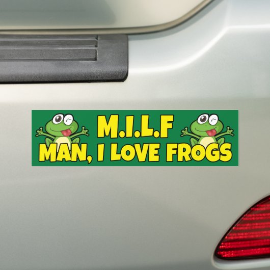 Autocollant De Voiture man I love frogs (En voiture)