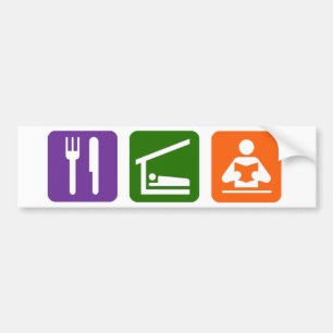 Autocollant De Voiture Mangez la lecture de sommeil