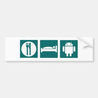 Autocollant De Voiture Mangez l'androïde de sommeil