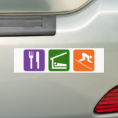 Autocollant De Voiture Mangez le ski de sommeil (En voiture)