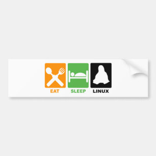 AUTOCOLLANT DE VOITURE MANGEZ LE SOMMEIL LINUX