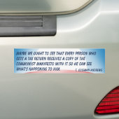 Autocollant De Voiture Manifeste et déclarations d'impôt communistes (En voiture)