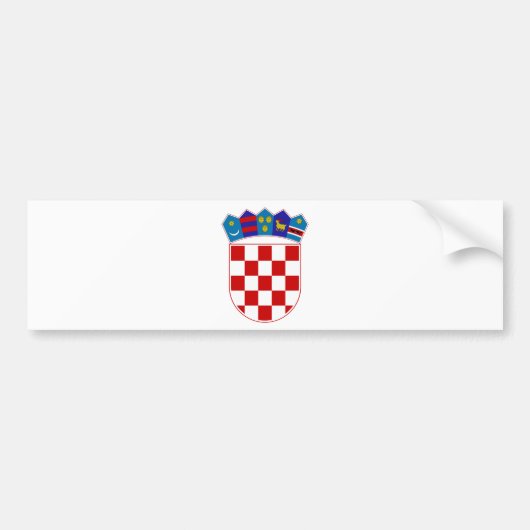 Autocollant De Voiture Manteau de la Croatie des bras (Devant)