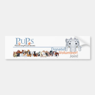 Autocollant De Voiture Marchandise de logo de PUPs avec Westie Pups