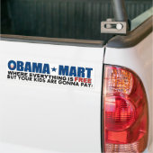 Autocollant De Voiture Marché d'Obama - où tout est libre ! (Sur camion)