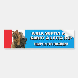 Autocollant De Voiture Marchez doucement et Carry Nip Citrouille pour le