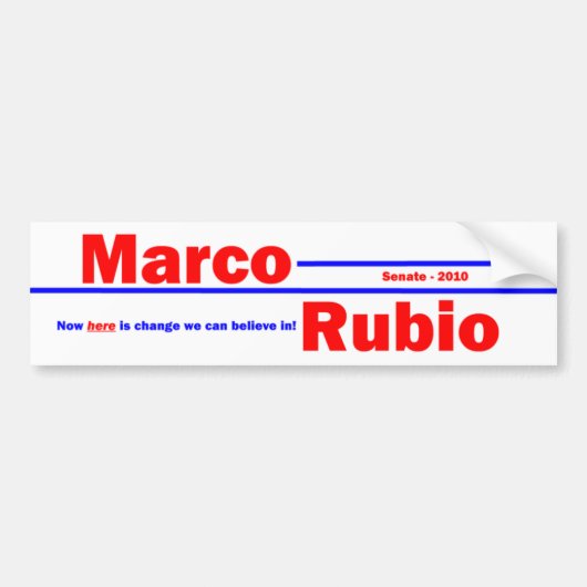 Autocollant De Voiture Marco Rubio 3 (Devant)