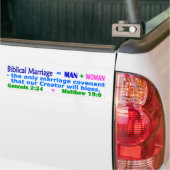 Autocollant De Voiture Mariage biblique (Sur camion)