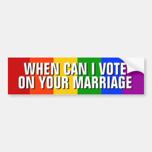 AUTOCOLLANT DE VOITURE MARIAGE HOMOSEXUEL