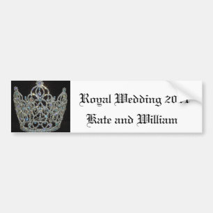 Autocollant De Voiture Mariage royal/Kate & William