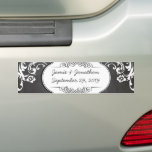 Autocollant De Voiture Mariages de typographie de tableau noir<br><div class="desc">Chalkboard Vintage moderne Mr et Mrs Chalkboard Wedding Invitations mariages Chalkboard doux et sassy Chalkboard Moderne Typographie Vintage Invitations Chalkboard doux et sassy mariages Mariage Party T-shirts</div>