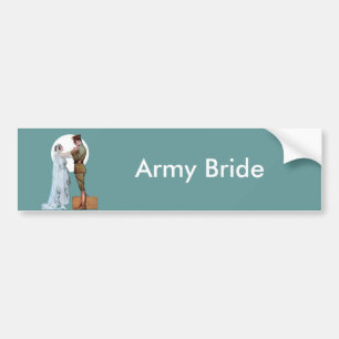 Autocollant De Voiture Mariée de l'armée