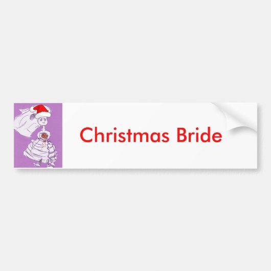 Autocollant De Voiture Mariée de Noël (Devant)