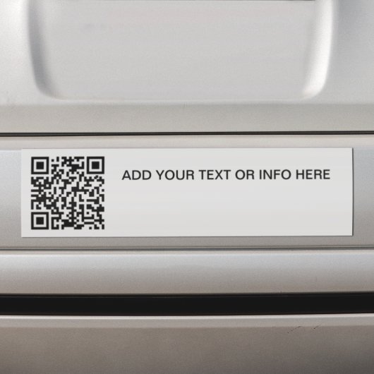 Autocollant De Voiture Marque promotionnelle QR Code & Simple Text Car