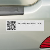 Autocollant De Voiture Marque promotionnelle QR Code & Simple Text Car (En voiture)