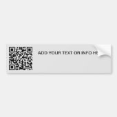 Autocollant De Voiture Marque promotionnelle QR Code & Simple Text Car (Devant)