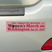 Autocollant De Voiture Mars des femmes sur Washington (En voiture)