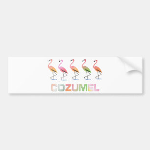 Autocollant De Voiture Mars des Flamants roses tropicaux COZUMEL