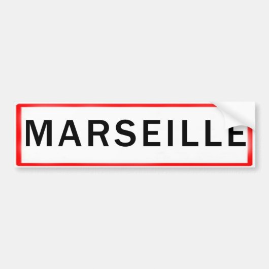 AUTOCOLLANT DE VOITURE MARSEILLE (Devant)