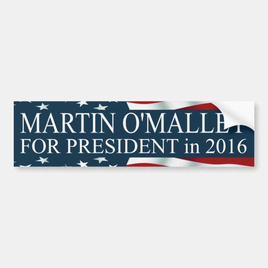 Autocollant De Voiture Martin O'Malley pour le président 2016 (Devant)