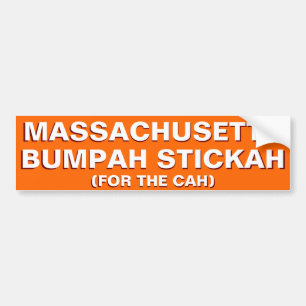 Autocollant De Voiture Massachusetts Bumpah Stickah Funny Bumper Sticker