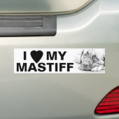 Autocollant De Voiture Mastiff paresseux (En voiture)