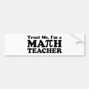 Autocollant De Voiture Math Teacher