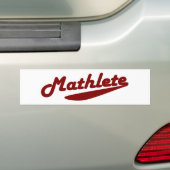 Autocollant De Voiture Mathlete (En voiture)