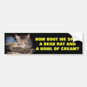 Autocollant De Voiture Mauvaises lignes de drague de chat Rat mort et crè