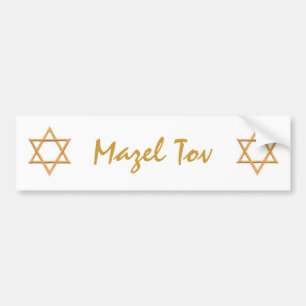 Autocollant De Voiture Mazel Tov/Étoile de David