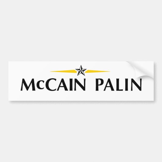 Autocollant De Voiture MCCAIN PALIN Bumpersticker (Devant)