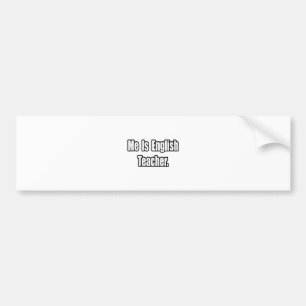 Autocollant De Voiture Me Est Enseignant Anglais